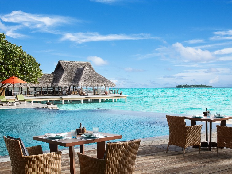 Poolside Bar And Restaurant at Taj Exotica In Maldives